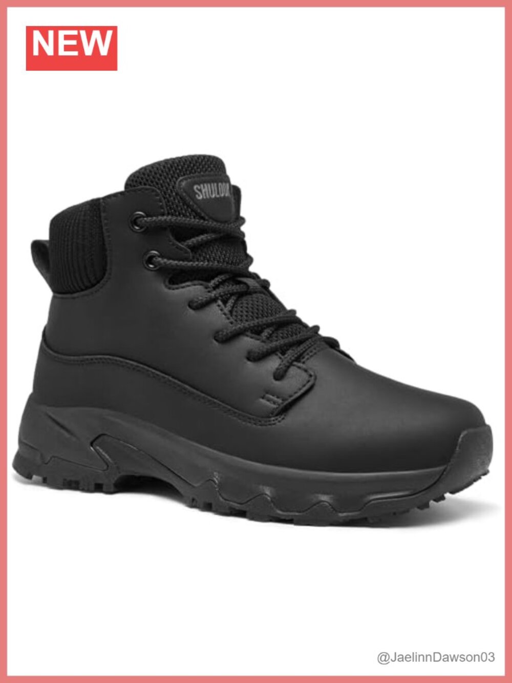 Women's Non Slip Waterproof Ankle Work Boots Faux Leather Slip Resistant Chef